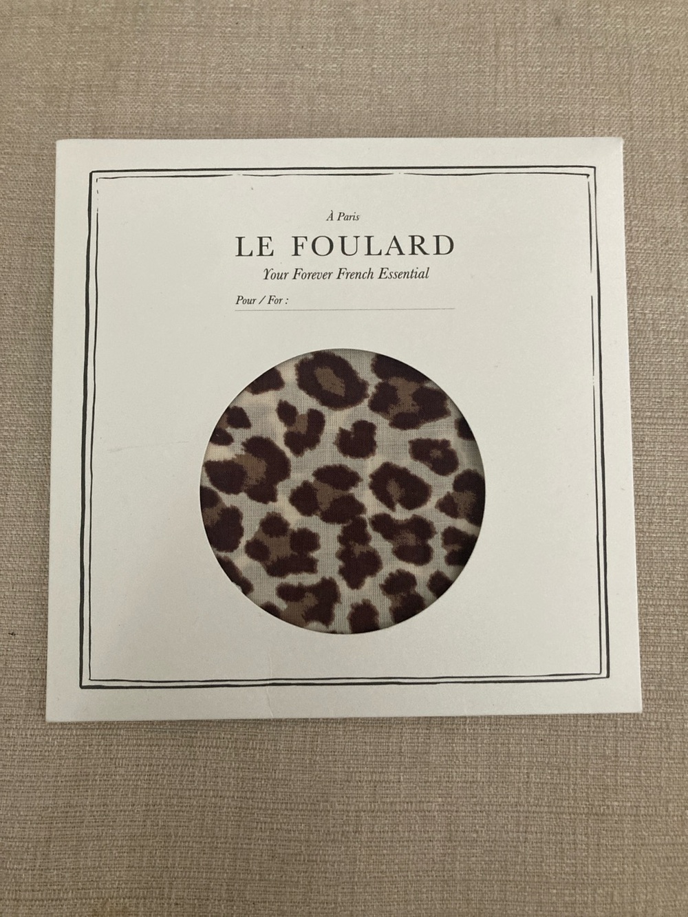 New Sezane Leopard Print Foulard